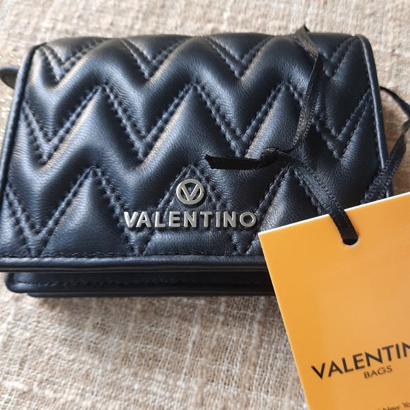 Mario Valentino Handbags - Mario Valentino wallet, black quilted chevron leather, NWT